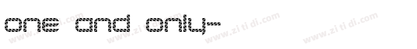 one and only字体转换